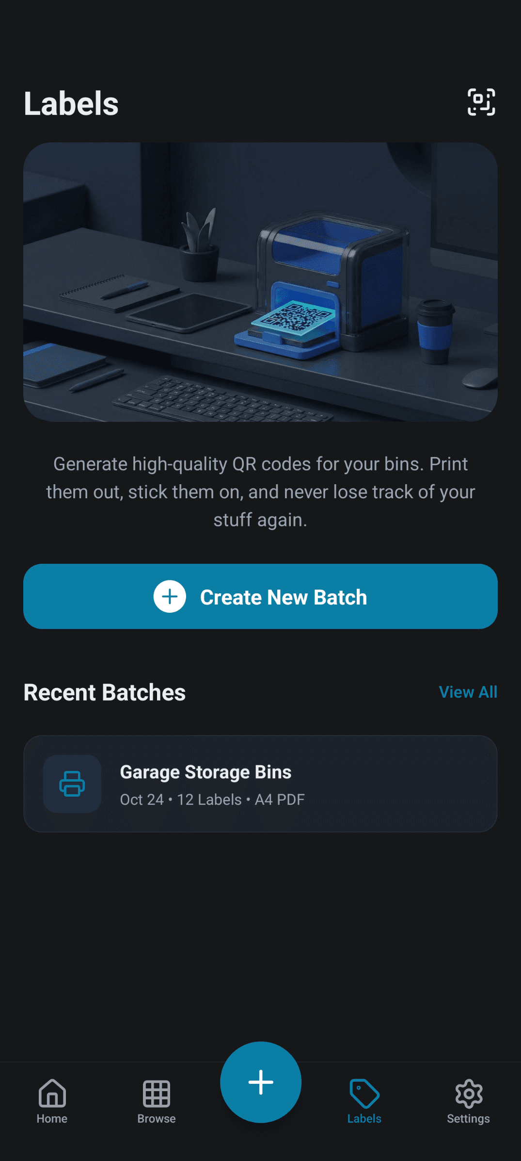 Label Generator Dark